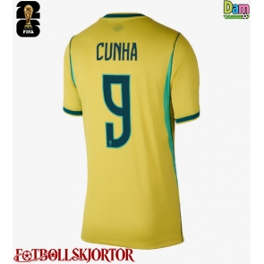 Brasilien Matheus Cunha #9 Hemmatröja Dam VM 2026 Kortärmad